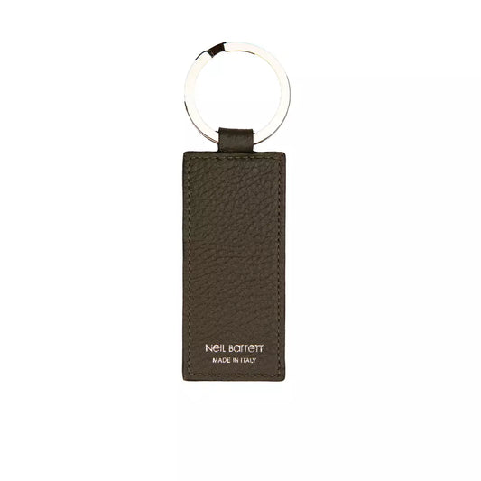 Neil Barrett Green Leather Keychain