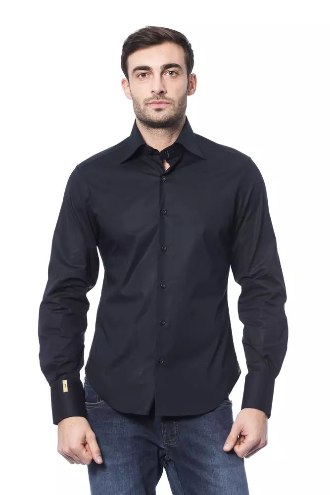 Billionaire Italian Couture Blue Cotton Shirt