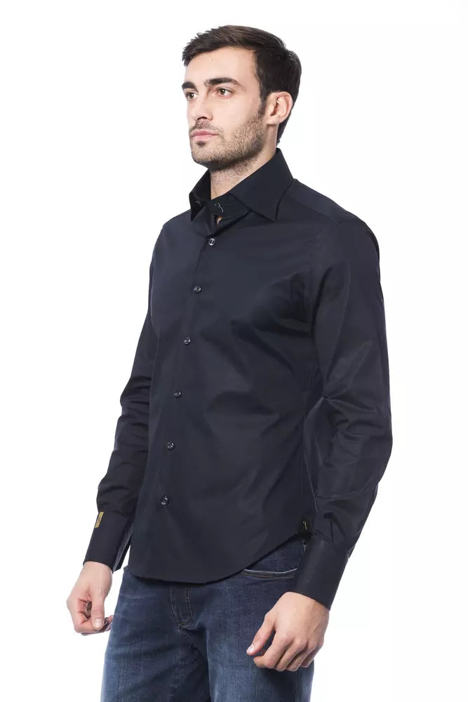 Billionaire Italian Couture Blue Cotton Shirt