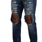 Dolce & Gabbana Blue Cotton Tattered Men Denim Jeans