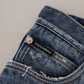 Dolce & Gabbana Blue Cotton Tattered Men Denim Jeans