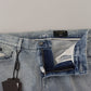 Dolce & Gabbana Light Blue Cotton Slim Fit Denim Jeans