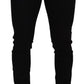 Dolce & Gabbana Black Cotton DG Crown Men Denim Jeans