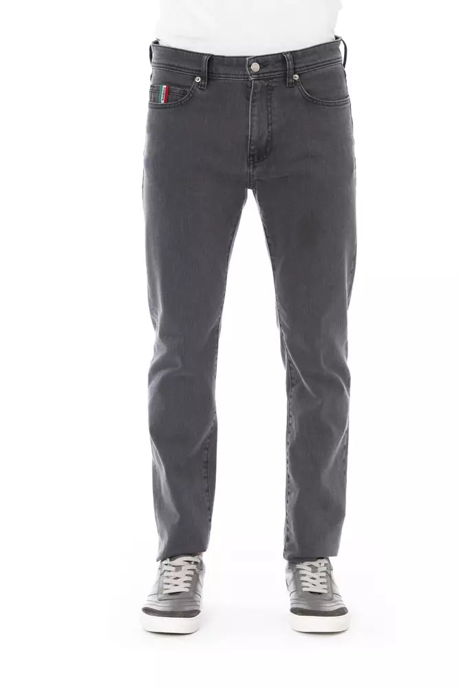 Baldinini Trend Gray Cotton Jeans & Pant