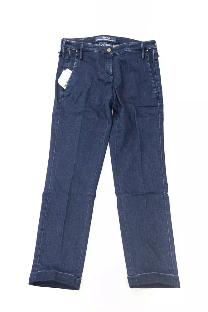 Jacob Cohen Blue Cotton Jeans & Pant