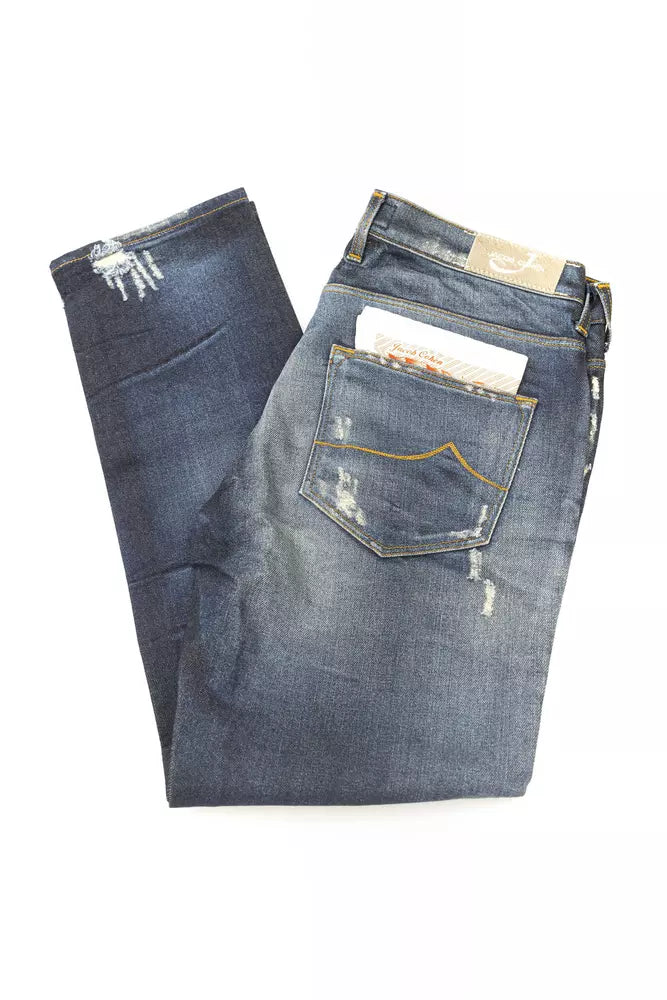 Jacob Cohen Blue Cotton Jeans & Pant