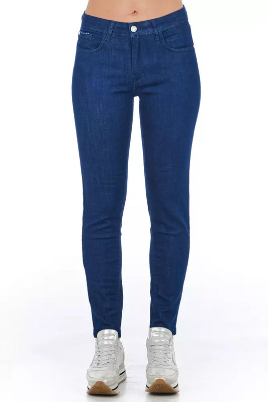 Frankie Morello Blue Cotton Jeans & Pant