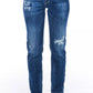 Frankie Morello Blue Cotton Jeans & Pant