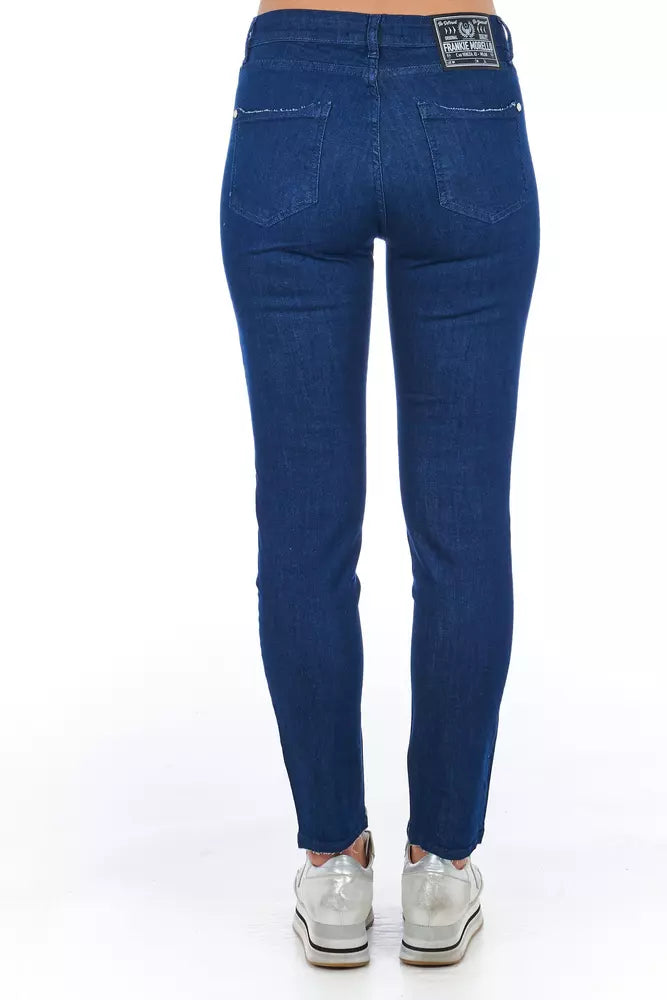 Frankie Morello Blue Cotton Jeans & Pant