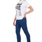 Frankie Morello Blue Cotton Jeans & Pant