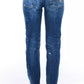 Frankie Morello Blue Cotton Jeans & Pant