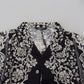 Dolce & Gabbana Blue Silk Floral Baroque Satin Casual Shirt