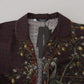 Dolce & Gabbana Bordeaux Ostrich Silk Satin Casual Mens Shirt