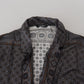 Dolce & Gabbana Gray Baroque Silk Satin Casual Shirt