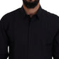 Dolce & Gabbana Black Gold Cotton Slim Fit Dress Mens Shirt