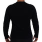 Dolce & Gabbana Black Wool V-neck Knitted Pullover Sweater