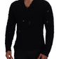 Dolce & Gabbana Black Wool V-neck Knitted Pullover Sweater