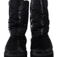 Dolce & Gabbana Black Boots Padded Mid Calf Winter Shoes