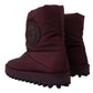 Dolce & Gabbana Bordeaux Padded Mid Calf Boots