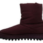 Dolce & Gabbana Bordeaux Padded Mid Calf Boots