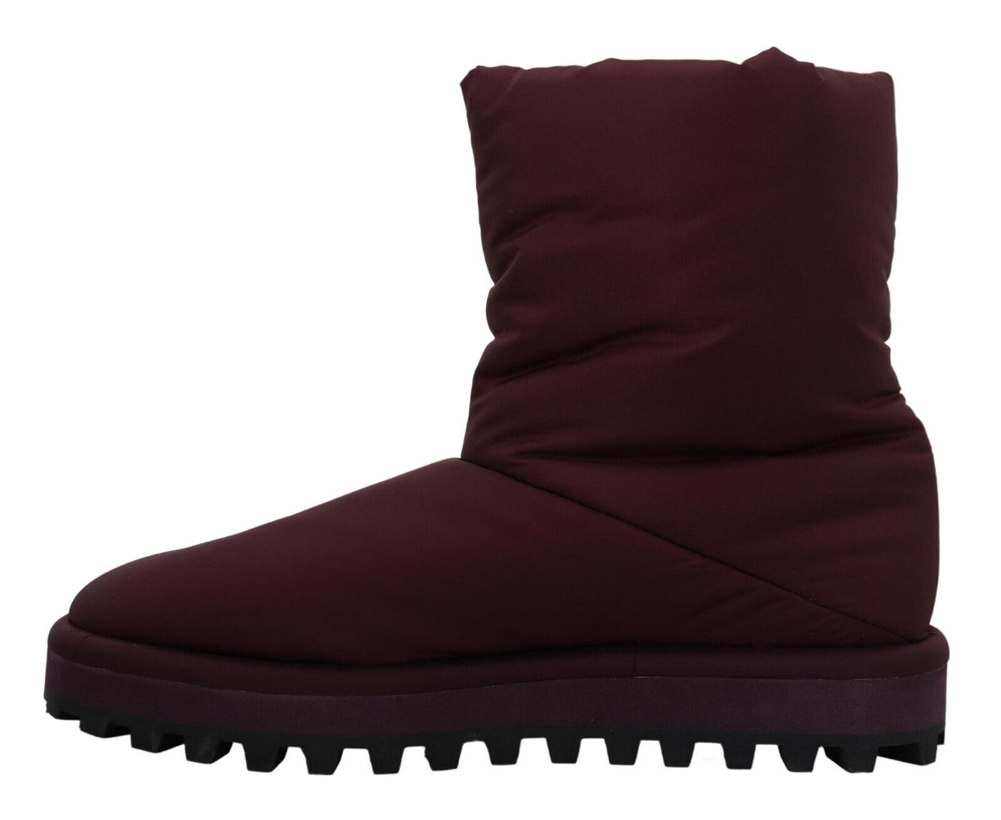 Dolce & Gabbana Bordeaux Padded Mid Calf Boots