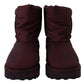 Dolce & Gabbana Bordeaux Padded Mid Calf Boots