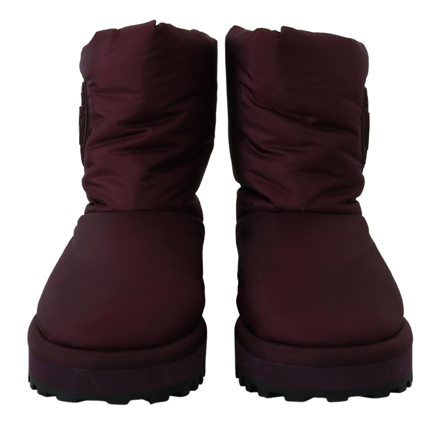 Dolce & Gabbana Bordeaux Padded Mid Calf Boots