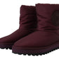 Dolce & Gabbana Bordeaux Padded Mid Calf Boots