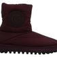 Dolce & Gabbana Bordeaux Padded Mid Calf Boots