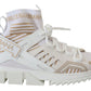 Dolce & Gabbana White Beige Sorrento Sneakers Shoes