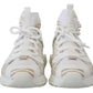 Dolce & Gabbana White Beige Sorrento Sneakers Shoes