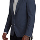 Dolce & Gabbana Blue Wool Stretch Slim Fit Jacket Blazer