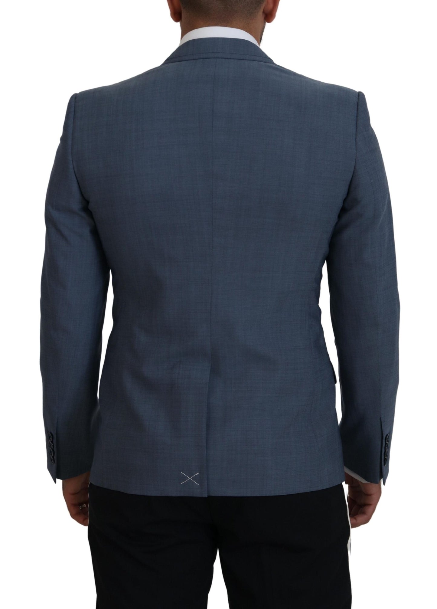 Dolce & Gabbana Blue Wool Stretch Slim Fit Jacket Blazer