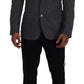 Dolce & Gabbana Gray Wool Stretch Slim Fit Jacket Blazer