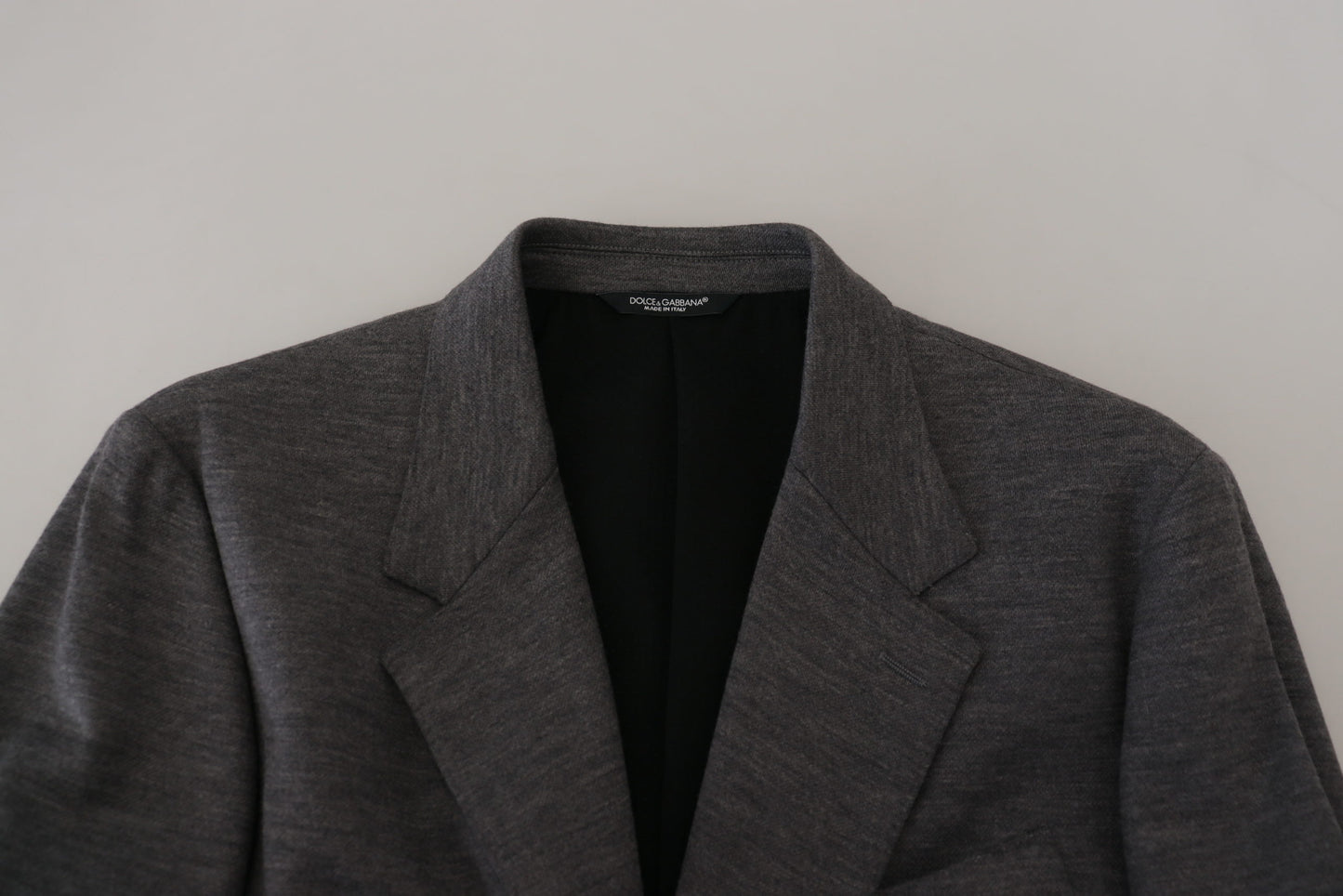 Dolce & Gabbana Gray Wool Stretch Slim Fit Jacket Blazer