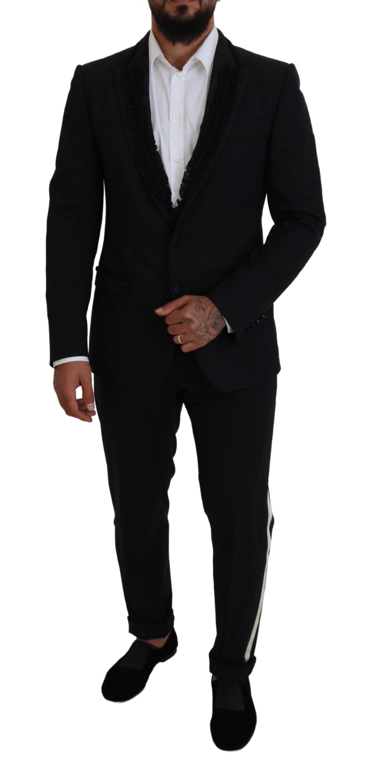 Dolce & Gabbana Black MARTINI Slim Fit Jacket Blazer