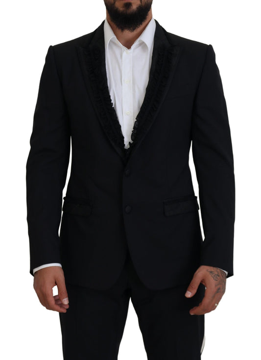 Dolce & Gabbana Black MARTINI Slim Fit Jacket Blazer