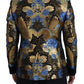 Dolce & Gabbana Gold Lurex Double Breasted Jacket Blazer