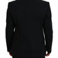 Dolce & Gabbana Black Wool Stretch Slim Fit Jacket Blazer