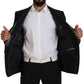 Dolce & Gabbana Black Wool Stretch Slim Fit Jacket Blazer