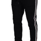 Dolce & Gabbana Black DG Print Mens Jogger Pants