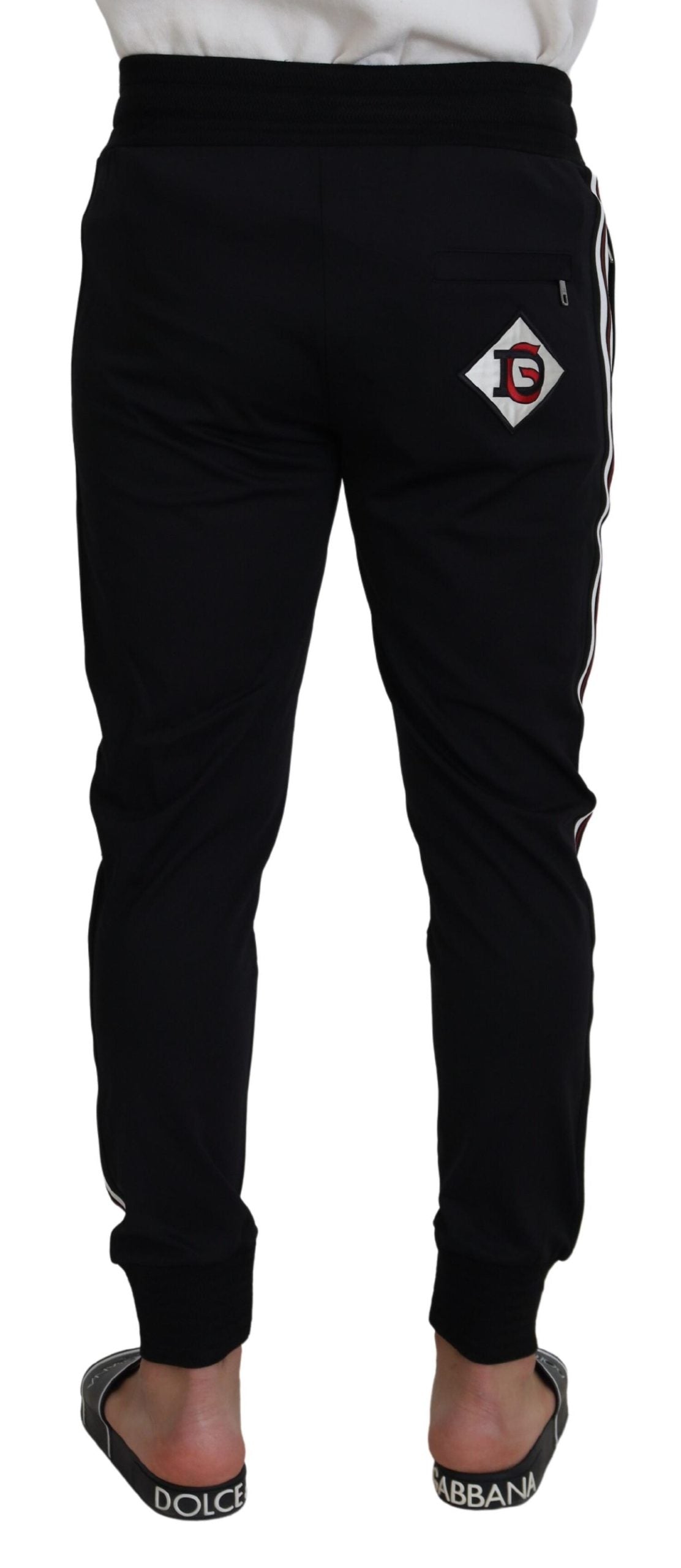 Dolce & Gabbana Black DG Print Mens Jogger Pants