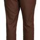 Dolce & Gabbana Brown Cashmere Men Drawstring Jogger Pants