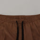 Dolce & Gabbana Brown Cashmere Men Drawstring Jogger Pants