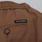 Dolce & Gabbana Brown Cashmere Men Drawstring Jogger Pants