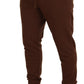 Dolce & Gabbana Brown Cashmere Drawstring Jogger Pants