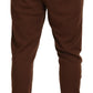 Dolce & Gabbana Brown Cashmere Drawstring Jogger Pants