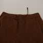 Dolce & Gabbana Brown Cashmere Drawstring Jogger Pants