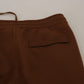 Dolce & Gabbana Brown Cashmere Drawstring Jogger Pants