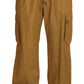 Dolce & Gabbana Brown Linen Drawstring Cargo Pants